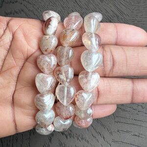 Blue moonstone with healer heart bracelet 7’ (one)